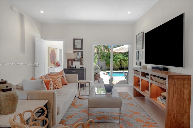 5550 N Bayshore Dr, Miami, FL 33137 - living room with recessed lighting and light wood-type flooring