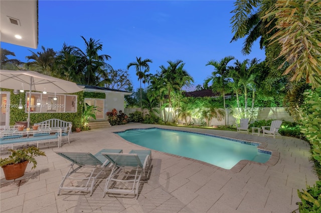 5550 N Bayshore Dr, Miami, FL 33137 - view of pool with a patio area and a fenced backyard