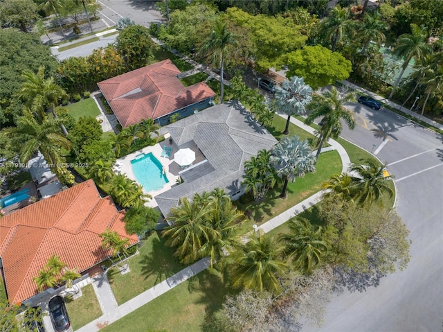 5550 N Bayshore Dr, Miami, FL 33137 - bird's eye view of a pool area