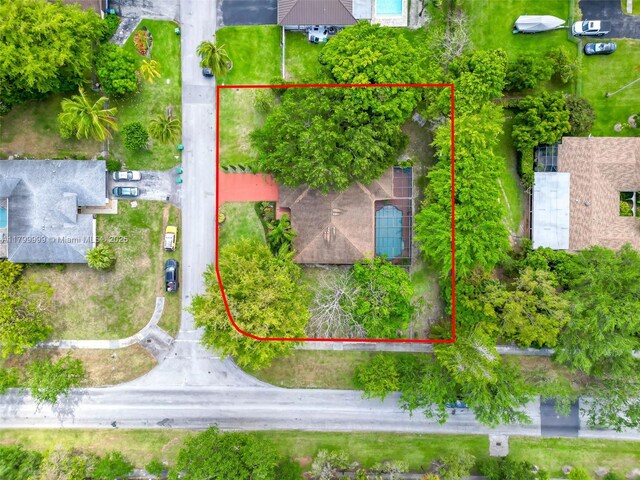 8620 SW 181st St, Palmetto Bay, FL 33157 - aerial overview of property's location with property parcel outlined