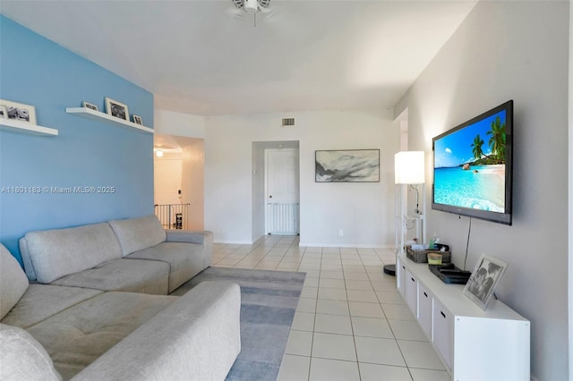 23158 Island Vw Unit 1, Boca Raton, FL 33433 - living room with light tile patterned flooring and baseboards