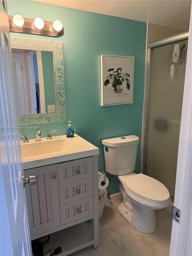 400 SE 10th St Unit 214, Deerfield Beach, FL 33441 - full bathroom featuring toilet, a shower stall, and vanity