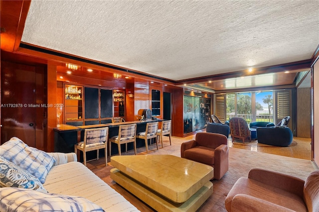 11111 Biscayne Blvd Unit 227, Miami, FL 33181 - living area with a textured ceiling
