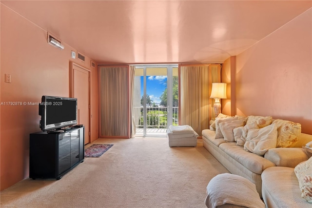 11111 Biscayne Blvd Unit 227, Miami, FL 33181 - carpeted living room with a wall of windows