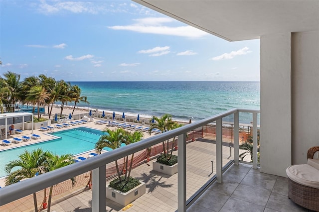 2751 S Ocean Dr Unit 403S, Hollywood, FL 33019 - balcony with a water view and view of pool area