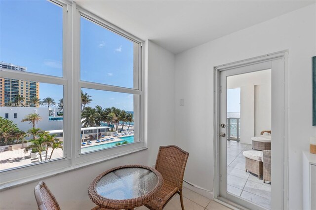 2751 S Ocean Dr Unit 403S, Hollywood, FL 33019 - living area featuring light tile patterned floors