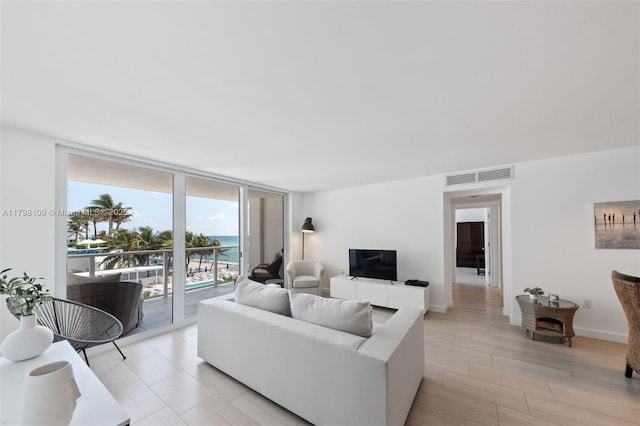 2751 S Ocean Dr Unit 403S, Hollywood, FL 33019 - living area with floor to ceiling windows
