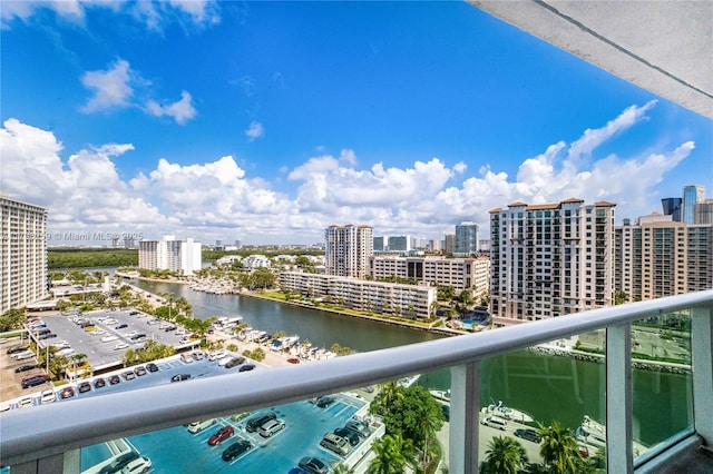 100 NW Bayview Dr Unit 1502, Sunny Isles Beach, FL 33160 - balcony with a view of city and a water view