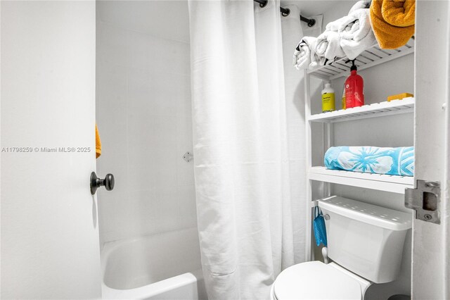 100 NW Bayview Dr Unit 1502, Sunny Isles Beach, FL 33160 - full bathroom featuring toilet and shower / bath combo