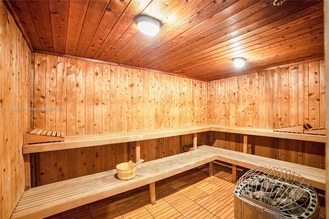 100 NW Bayview Dr Unit 1502, Sunny Isles Beach, FL 33160 - relaxing sauna / steam room with wood ceiling and wooden walls