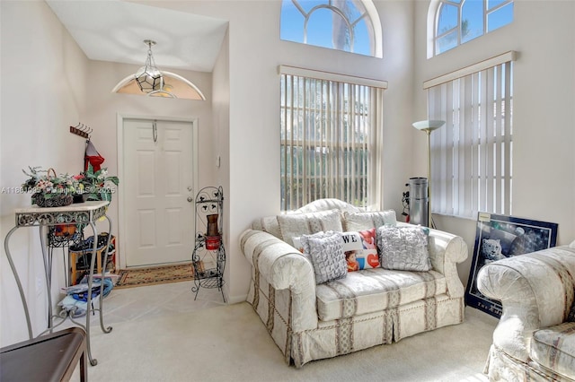 1562 NW 157th Ave, Pembroke Pines, FL 33028 - carpeted living room with a towering ceiling
