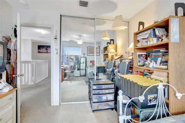 1562 NW 157th Ave, Pembroke Pines, FL 33028 - office area featuring carpet flooring and a ceiling fan