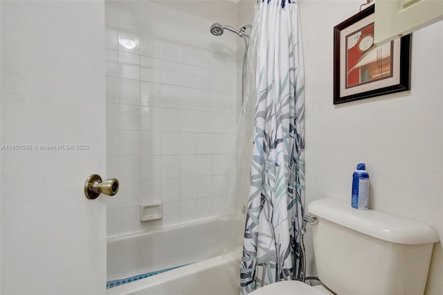 1562 NW 157th Ave, Pembroke Pines, FL 33028 - bathroom featuring toilet and shower / bath combination with curtain