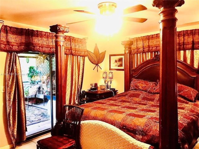 bedroom featuring access to outside