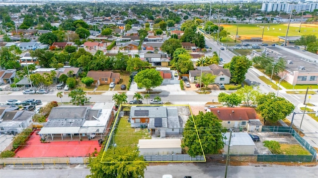 621 E 8th St, Hialeah, FL 33010 - aerial view of residential area with property boundaries highlighted
