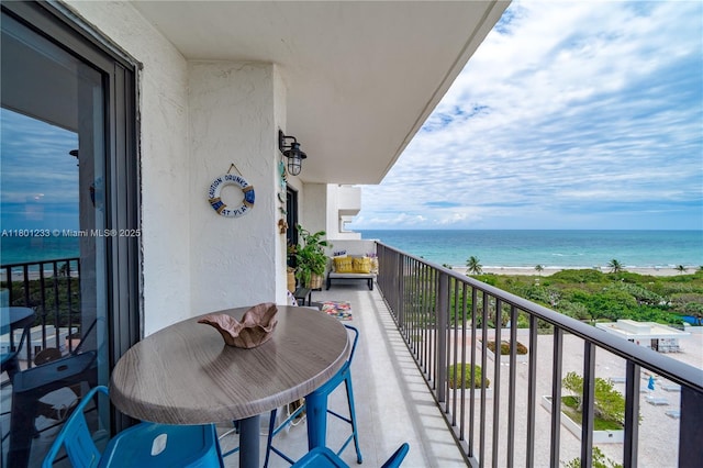 1201 S Ocean Dr Unit 1105N, Hollywood, FL 33019 - balcony featuring a water view