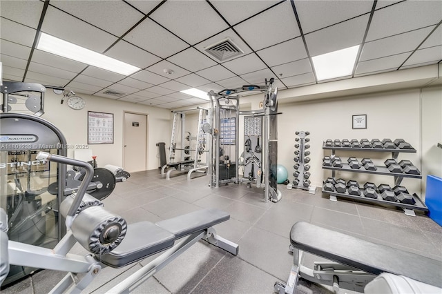 1201 S Ocean Dr Unit 1105N, Hollywood, FL 33019 - gym featuring a drop ceiling