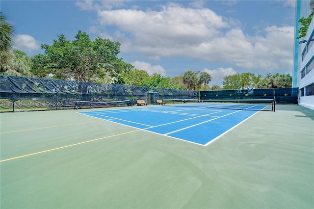 1201 S Ocean Dr Unit 1105N, Hollywood, FL 33019 - view of tennis court with community basketball court and fence