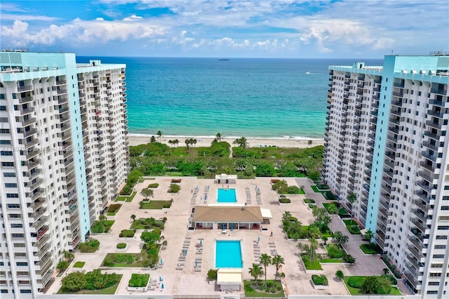 1201 S Ocean Dr Unit 1105N, Hollywood, FL 33019 - aerial view of a pool area and a large body of water