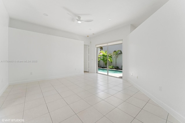 1576 Breakwater Ter, Hollywood, FL 33019 - unfurnished room with ceiling fan and light tile patterned floors
