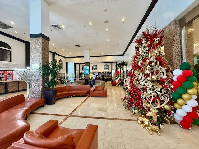 19201 Collins Ave Unit 241, Sunny Isles Beach, FL 33160 - community lobby featuring crown molding and recessed lighting
