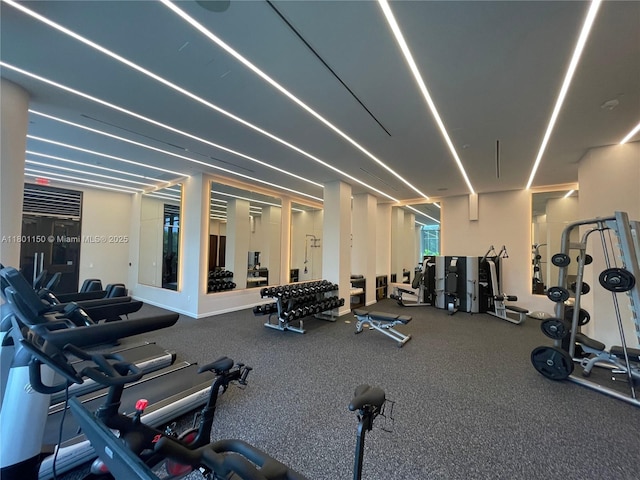 view of exercise room