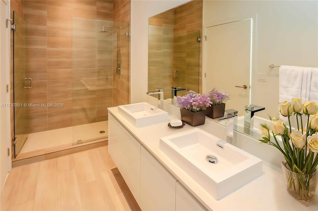 1600 SW 1st Ave Unit Th-07, Miami, FL 33129 - full bathroom with a shower stall and double vanity