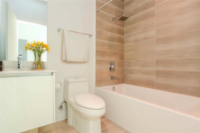 1600 SW 1st Ave Unit Th-07, Miami, FL 33129 - bathroom with toilet, vanity, shower / tub combination, and tile patterned floors
