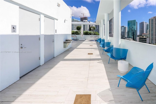 1600 SW 1st Ave Unit Th-07, Miami, FL 33129 - view of patio / terrace with a view of skyline