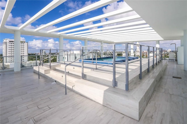 1600 SW 1st Ave Unit Th-07, Miami, FL 33129 - view of home's community with a swimming pool and a pergola