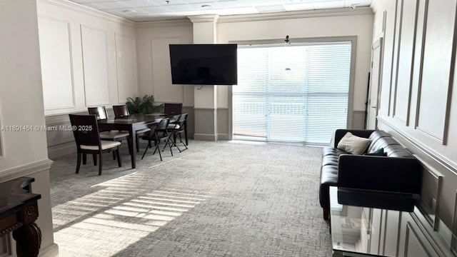2665 SW 37th Ave Unit 1112, Miami, FL 33133 - living room with light colored carpet and a decorative wall