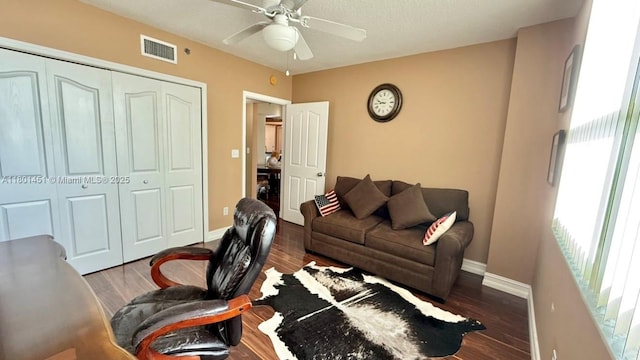 2665 SW 37th Ave Unit 1112, Miami, FL 33133 - office space featuring ceiling fan, baseboards, and wood finished floors