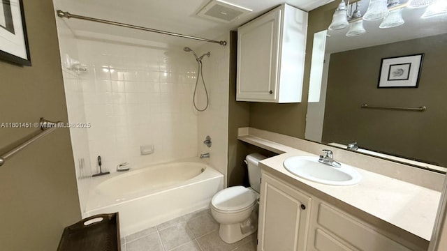 2665 SW 37th Ave Unit 1112, Miami, FL 33133 - bathroom featuring toilet, vanity, tile patterned floors, and bathtub / shower combination
