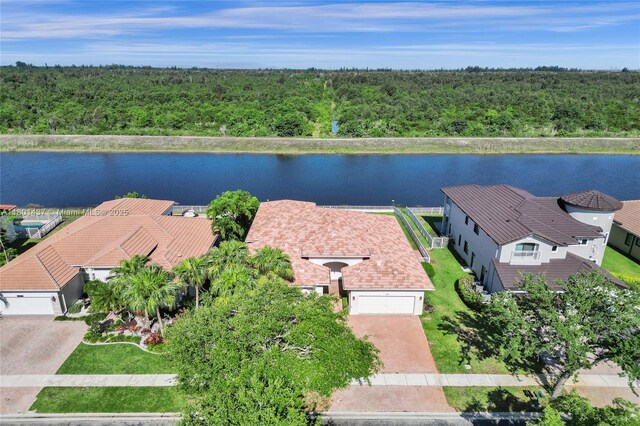 3360 SW 195th Ter, Miramar, FL 33029 - view of subject property with a large body of water and a heavily wooded area