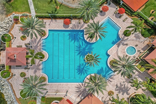 3360 SW 195th Ter, Miramar, FL 33029 - aerial view of a pool area