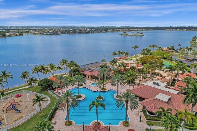 3360 SW 195th Ter, Miramar, FL 33029 - bird's eye view of a nearby body of water and a pool