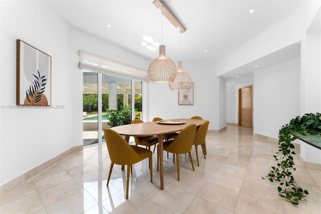 9500 SW 60th Ct, Pinecrest, FL 33156 - dining space with recessed lighting and baseboards