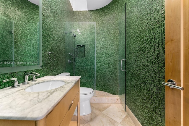 9500 SW 60th Ct, Pinecrest, FL 33156 - full bathroom with toilet, a stall shower, and vanity