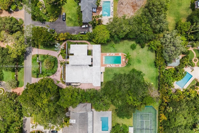 9500 SW 60th Ct, Pinecrest, FL 33156 - drone / aerial view of a pool area