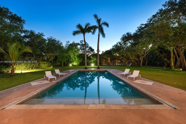 9500 SW 60th Ct, Pinecrest, FL 33156 - outdoor pool featuring a patio and a yard