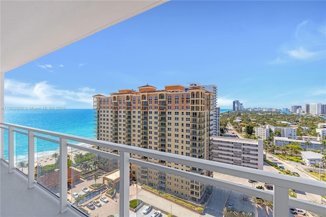2030 S Ocean Dr Unit 1708, Hallandale Beach, FL 33009 - balcony featuring a water view and a city view