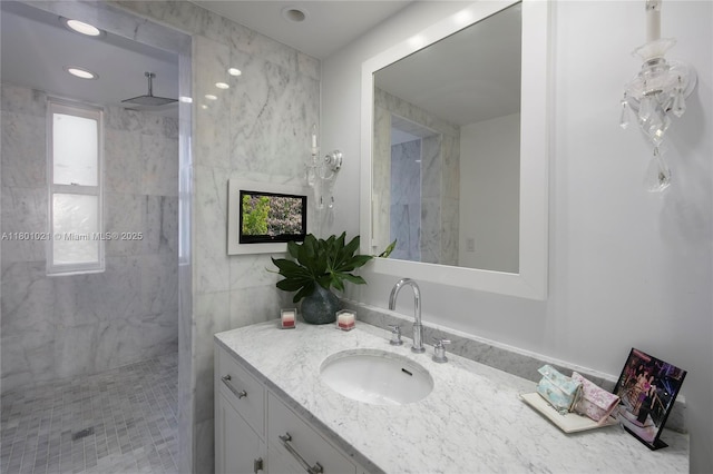1530 NE Quayside Ter Unit A1, Miami, FL 33138 - full bath with walk in shower, vanity, and recessed lighting
