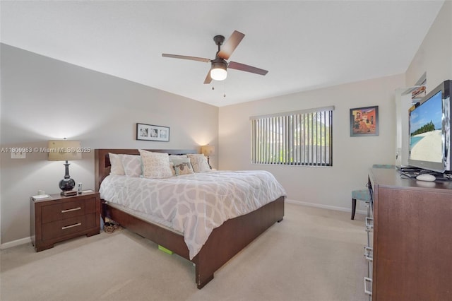 735 SW 158th Ter, Sunrise, FL 33326 - bedroom featuring light colored carpet, baseboards, and ceiling fan
