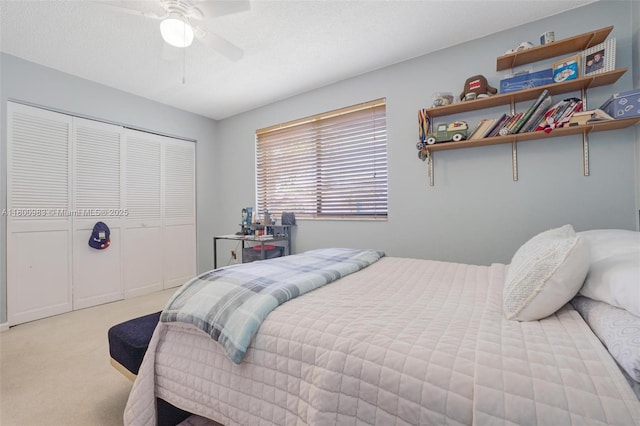735 SW 158th Ter, Sunrise, FL 33326 - bedroom with carpet, a closet, and a ceiling fan