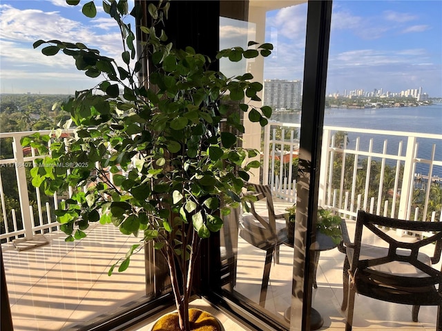 4000 NE Towwerside Ter Unit 1101, Miami, FL 33138 - balcony with a water view and a skyline view