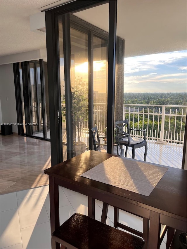 4000 NE Towwerside Ter Unit 1101, Miami, FL 33138 - dining area with tile patterned floors