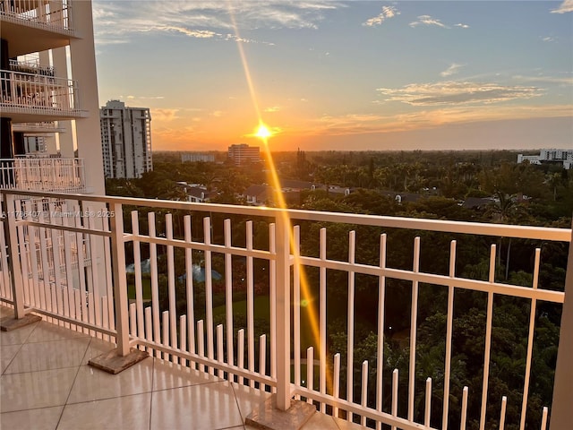 4000 NE Towwerside Ter Unit 1101, Miami, FL 33138 - view of balcony at dusk