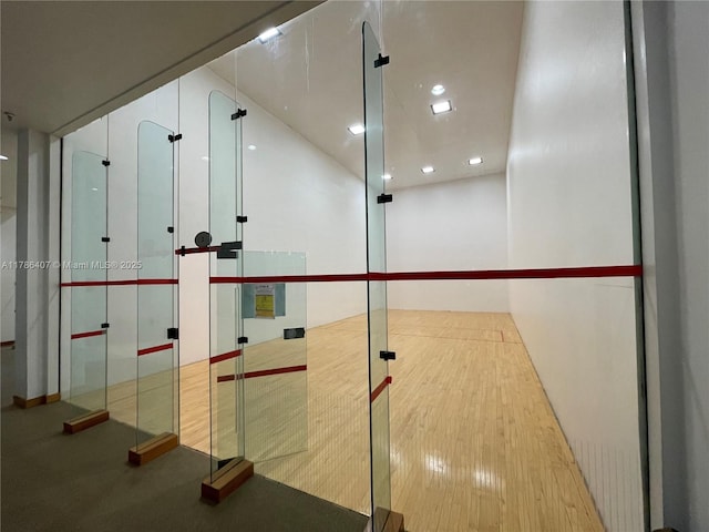 4000 NE Towwerside Ter Unit 1101, Miami, FL 33138 - wine room with a sport court, recessed lighting, and wood finished floors