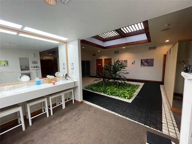4000 NE Towwerside Ter Unit 1101, Miami, FL 33138 - reception area with a ceiling fan