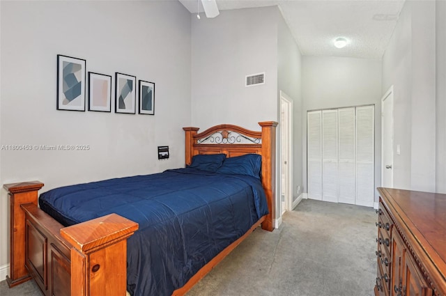 2323 NW 37th Ave, Coconut Creek, FL 33066 - carpeted bedroom featuring baseboards and a high ceiling